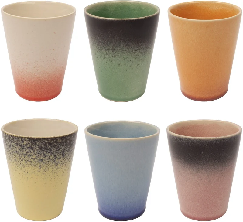 Studio Tavola Cappuccinokopjes - Koffiebekers - Fire - 310 ml - 6 stuks