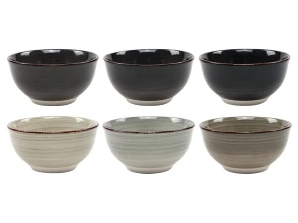 Cookinglife Kleine kommen Delice Grijs ø 12 cm - 6 stuks