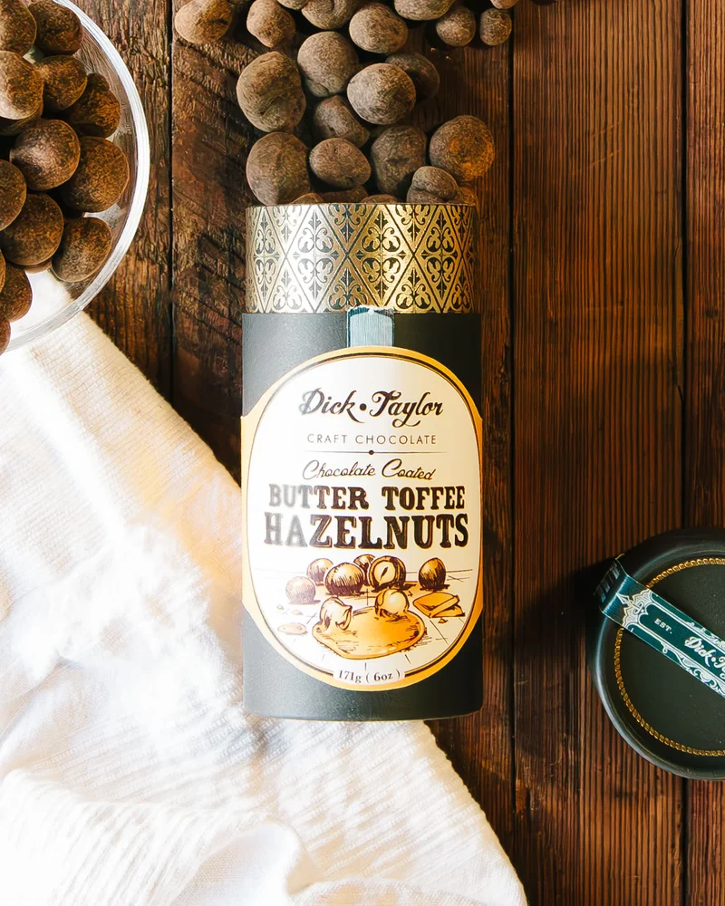 CHOCOLATE COATED BUTTER TOFFEE HAZELNUTS