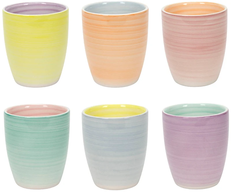 Cookinglife Koffiebekers Pastel Harmony 340 ml - 6 Stuks