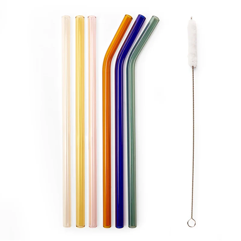 KIKKERLAND REUSABLE GLASS STRAWS