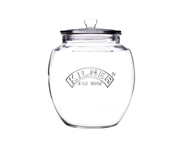 GLASS PUSH TOP STORAGE JAR 2L