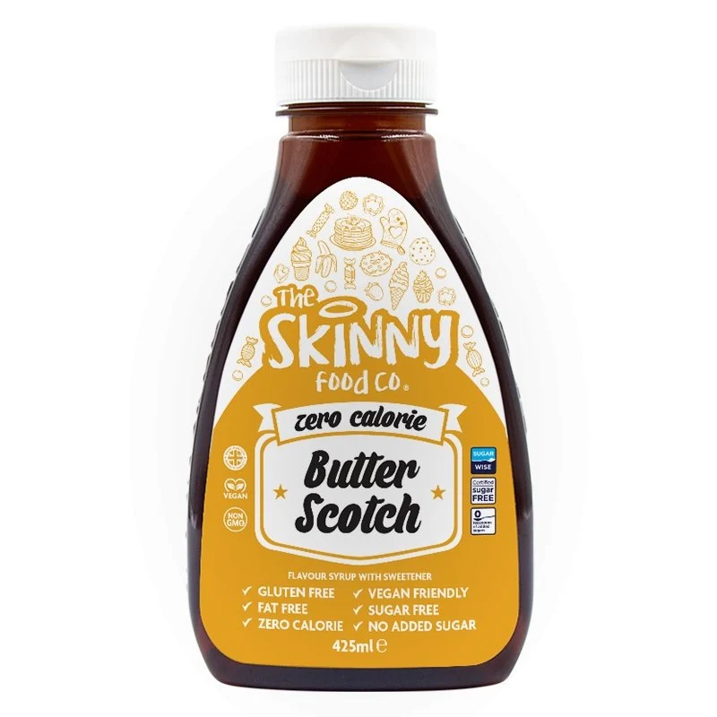 Butterscotch Smaak Saus - Nul Calorieën Suikervrije Magere Siroop - 425ml