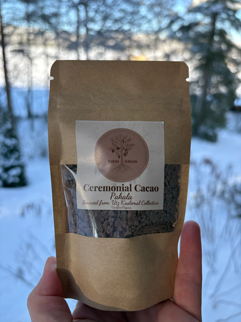 PAKALA CACAO CEREMONIAL DOSE SAMPLE FROM UTZ K'ASLEMAL ~Good Life~ COLLECTIVE - 45g.