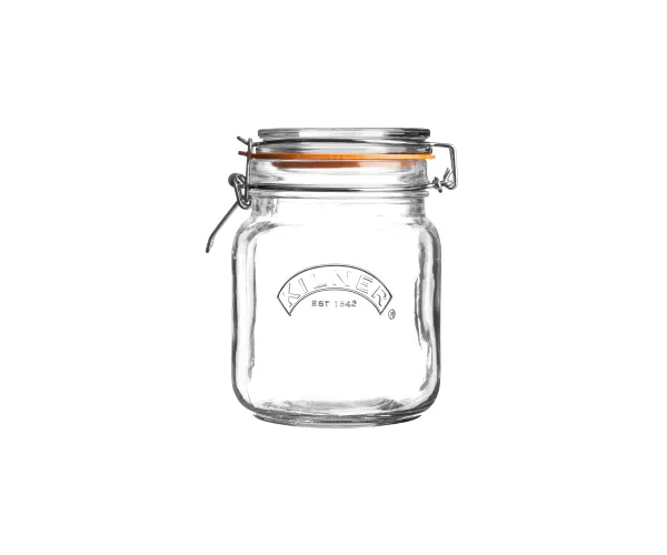 GLASS CLIP TOP STORAGE JAR 1L