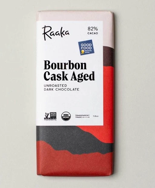BOURBON CASK AGED UNROASTED DARK CHOCOLATE