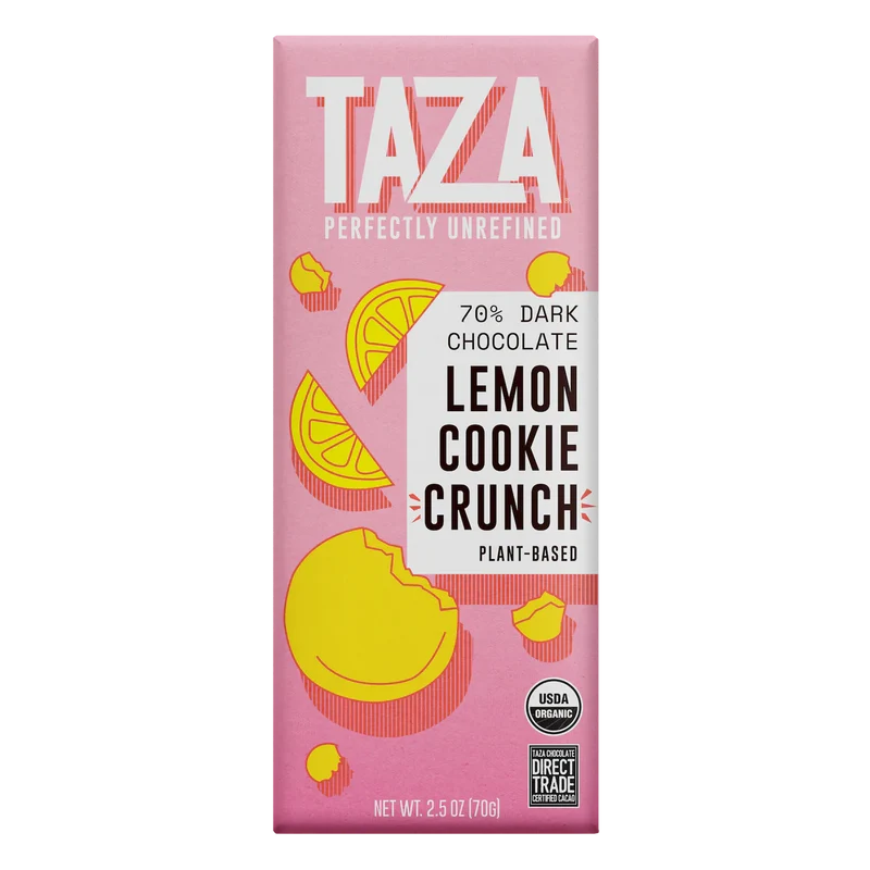 TAZA LEMON COOKIE CRUNCH BAR 70%